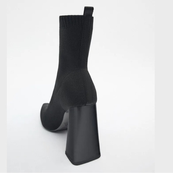 ZARA FABRIC HEELED ANKLE BOOTS SZ 9 EU 40 - Picture 5 of 12